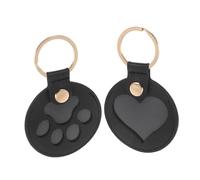WEKAMOS 2 Piezas Pet Hair Memorial Keepsake Keychain Compact Dog and Cat Hair Storage Pendant Lightweight Car Key Holder For Pet Loss Gifts