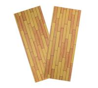 WEKAMOS 2 Piezas Suelo de Madera para Casas de Muñecas Tablones Realistas con Veta Auténtica Material Artesanal para Miniatura Fácil de Cortar Instalar para Cocinas y Baños Pequeños