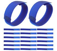 WEKAMOS 20 Correas Ajustables para Botas de Perro Correas de Sujeción Antideslizantes para Calcetines de Mascota Accesorio Protector para Patas Pequeñas Color Azul Oscuro Paquete de