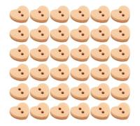 WEKAMOS 200 Unidades Botones de Madera Forma de Corazón Orificios Botones Decorativos Planos para Costura Manualidades DIY Scrapbooking Accesorios para Ropa y Proyectos Hechos Mano Pack