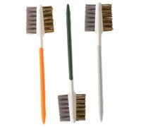 WEKAMOS 3 Piezas Cepillos de Limpieza para Cocina Cepillo Doble para Quemadores y Estufa Gas Acero Inoxidable y Plástico para Ollas Fregadero Campana Extractora