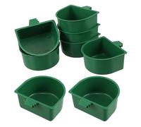 WEKAMOS 30 Piezas Tazón Comedero Taza De Agua Gallinero para Mini Suministros Plato Cuencos Comederos con Abrazadera Colgante Conure Jaula De Plástico para Mascotas Soporte
