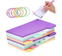 WEKAMOS 300 hojas Tarjetas de Índice Rayadas Anillos de Fichas de Estudio de Aleatorios Tarjetas de Memoria Preperforadas para Organización y Aprendizaje Color Aleatorio Color Aleatorio