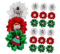 WEKAMOS 30piezas Adornos De Lazo para Perro Tocados Navideños para Perro Gomas Elásticas Accesorios para Mascotas para Fiesta De Navidad