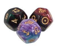 WEKAMOS 3piezas Dados De Constelaciones De Adivinación Astrológica De Caras Signos del Zodíaco y Planetas para Lecturas De Constelaciones Cartas del Tarot