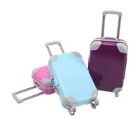 WEKAMOS 3piezas Maleta Ruedas Transparente de Mini Maleta Ruedas para Caja de Dulces Miniatura Organizador de Joyas para Viajes para Guardar Recuerdos de Boda Estuche de Plástico