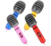WEKAMOS 4 piezas Micrófono Inflable Accesorios de Fiesta Realistas para Diseño Vivid y para Celebraciones y