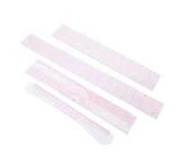 WEKAMOS 4 Piezas Reglas de Costura Transparentes para Patronaje Reglas Curvas de Resistentes y Ligeras Herramientas Precisas para Quilting y Diseño de Ropa para Dibujo y Corte Manual