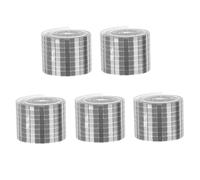 WEKAMOS 5 rollos Azulejos Mosaico Autoadhesivos Plateados Mini Cuadrados para Pared Pegatinas Adhesivas DIY para Decoración Baño Cocina y Manualidades