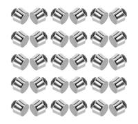 WEKAMOS 50 Piezas De Patas De Cubo Para Bolsos Patas De Cabeza Plana Herrajes Para Bolsos Tachuelas De Cabeza Plana Remaches De Metal Para Bricolaje Aleación De Zinc Plateado