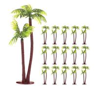 WEKAMOS 50 Piezas Palmeras Miniatura de Plástico para Acuario y Decoración de Pasteles Árboles Artificiales para Paisajes Miniatura Bonsáis y Escenarios Micro Tropicales