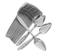 WEKAMOS 50 Piezas Unidades Cuchara Acero Inoxidable para Alimentación Manual de y Aves Pequeñas Diseño Curvado para Comodidad Herramienta Duradera para Cría y Cuidado de Mascotas Delicadas