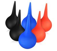 WEKAMOS 6 piezas Bolas de Limpieza de Oídos de Goma Negros Azules Herramientas para Limpieza de Oídos Eliminación de Cerumen y Sopladores de Aire para Adultos