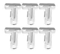 WEKAMOS 6 Piezas Conector De Perchero Perchas Se Conectan Abrazaderas para Perchero Hebilla De Conexión De Suspensión Conectores De Rack De Pie Conectores para Perchas Silver