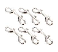 WEKAMOS 6 Piezas Ganchos de Aleación de Zinc para Correas de Mascotas Cierre Doble Resistentes y Duraderos Accesorios para Perros Multipropósito Plateado