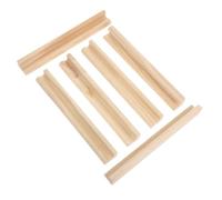 WEKAMOS 6 piezas Soporte de Cartas Madera para Base de Letras Inglés Organizador para Mesa y Proyectos de Manualidades para Interacción Familiar y Educación Infantil