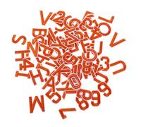 WEKAMOS 72 piezas Parches Termoadhesivos Números y Letras Bordados Naranja para Ropa Sombreros Jeans Calcetines DIY Accesorios