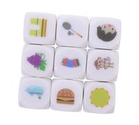 WEKAMOS 9 Piezas Dados de Narración Acrílicos para Educativo Portátil Que Fomenta Creatividad Pensamiento Lógico y Habilidades Lingüísticas con Bolsa para Almacenamiento