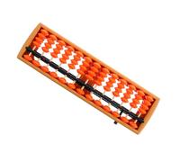 WEKAMOS Ábaco Tradicional para Abs Accesorio Educativo Portátil y Resistente para Primaria y Jardín de Infancia Herramienta Matemática Fácil de Usar Color Naranja con Cuentas Negras