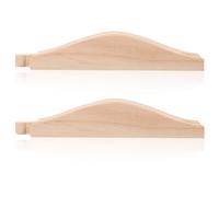 WEKAMOS Accesorios de Vía de Tren de Madera 2 Piezas para Niños, Color Natural, Pista Recta Pequeña, Juego de Expansión Creativo, Juguete Educativo para Desarrollo Cognitivo y Habilidades