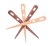WEKAMOS Agujas De Tejer De Madera Ojo Doble 4 Unidades Para Tapices y Manualidades Artesanales Herramientas De Tejido Diy Usos Variados