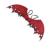 WEKAMOS Alas de Demonio Rojas para Halloween Accesorio Cosplay y Cómodo para Adultos Decoración Festiva para Disfraces y Fiestas Temáticas