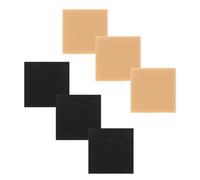 WEKAMOS Almohadillas Antideslizantes y Silenciosas para Zapatos Tacón Grueso 6cm×6cm×0,5cm, Goma y Caucho de Buey, 6 Piezas para Reparación y Protección de Suelas