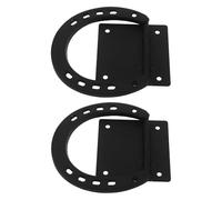 WEKAMOS Anillos de Amarre para Caballos de Hierro Negro 11x12,5x5,5 Cm 2 Unidades Accesorios para Establos Resistencia Alta Uso Ecuestre Montaje Pared Segura