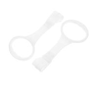 WEKAMOS Anillos de Tracción para Cuna y Corralito Bebés, 2 Piezas, Color Blanco, Plástico Seguro, Soporte Manual para Niños Pequeños, Accesorios para Aprendizaje y Juego en Guardería