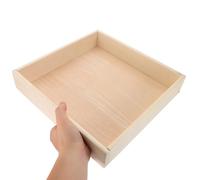WEKAMOS Arenero Infantil de Madera Cuadrado 25X25X6 CM Bandeja Montessori para Juego Interior y Almacenamiento de Arena Caja Organizadora Habitaciones y Guarderías