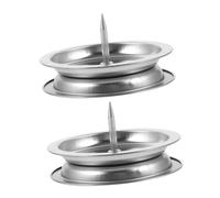 WEKAMOS Base de Limpiar, Acero Moxa Inoxidable 2 Varillas de Piezas para de Estable Bandeja Redonda Fácil y Soporte para Quemar Moxa en Terapias Alternativas