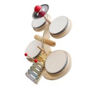 WEKAMOS Batería de Juguete para Pequeños de 3 a 5 Años, Batería de Madera Multifuncional Tipo Jazz, Instrumento Musical de Percusión Educativo, Juego Didáctico para Desarrollo Sensorial