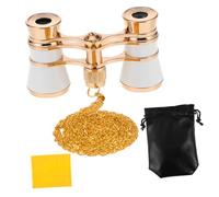 WEKAMOS Binoculares Compactos de Estilo Vintage con Estuche Protector y Portátiles para Ópera y Conciertos Construcción Metálica