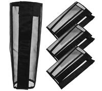 WEKAMOS Botas de Malla Transpirables para Patas de Caballo, 4 Piezas Negras, Protección Antimoscas Antideslizante para Equitación y Establo, Cobertura Ventilada para Caballos