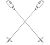 WEKAMOS Brochetas de Fruta de Acero Inoxidable 2 Unidades Grandes para Jaula de Pájaros, Porta Golosinas y Palitos de Verduras para Loros y Periquitos, Comedero Colgante para Alimentación