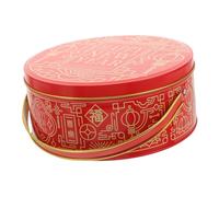 WEKAMOS Caja de Dulces de Fiesta Roja Pequeña de Hierro, Caja de Obsequio Portátil para Eventos y Celebraciones, Embalaje Decorativo para Bodas y Festivales, Uso Múltiple para Dulces