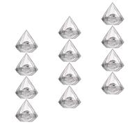 WEKAMOS Caja De Obsequio Grande Para Dulces Transparente De Ps Forma De Diamante, Set De 12 Unidades, Caja De Almacenamiento De Plástico Para Decoración De Fiestas y Bodas