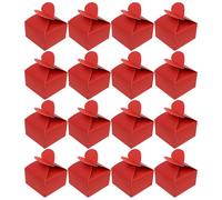 WEKAMOS Cajas para Bombones de Boda Forma de Corazón Color Rojo China Papel Perlado 50 Unidades Caja Decorativa para Dulces Regalos y Fiestas Soporte Compacto para Postres Pequeños