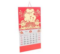 WEKAMOS Calendario Lunar Año Serpiente Chino Póster Colgante de Pared con Diseño Dorado para Decoración y Planificación Anual