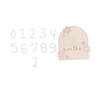 WEKAMOS Carteles de Madera para Mensuales Marcadores Doble Cara para Anuncios de Crecimiento y Registro de Meses Placas de Madera para Seguimiento y Recuerdos de Recién Nacido