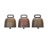 WEKAMOS Cencerros de Cobre para Ganado y Campanas Pequeñas para Caballos Diseño Ligero, Color Que No Se Desvanece, Pack de 3 Piezas, Ideales para Manualidades Decorativas en Animales