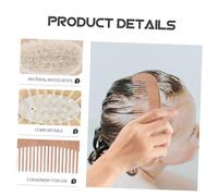 WEKAMOS Cepillo y Peine de Madera para Niña Masajeador de Cabelludo Suave para Cuidado del Cabello y Lavado Kit para Recién Nacidos Uso Cabello Rizado y Desenredante