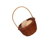 WEKAMOS Cesta De Escritorio Creativa Mini De 12 x 7 Cm De Mimbre Natural Ligera Para Niños Almacenamiento y Decoración De Escritorio Artesanal