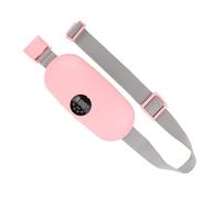 WEKAMOS Cinturón Menstrual con Masajeador y Almohadilla Térmica Estómago Portátil, Calentador Abdominal de Silicona con Batería 2000mah para Aliviar en Casa o Trabajo
