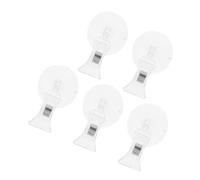 WEKAMOS Clip de Succión para Acuario 5 Piezas Pinzas Giratorias 360° de Plástico Transparente para Soporte de Alimento Mangueras y Bombas de Aire Accesorios Prácticos para