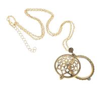 WEKAMOS Collar Vintage Colgante Lupa de Aleación y Vidrio, Lente de Aumento Fácil de Usar, Accesorio Delicado para Leer en Ocasiones Obsequios Día Madre