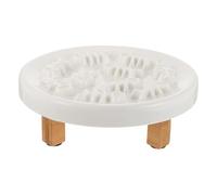 WEKAMOS Comedero Lento para Perros Pequeño con Soporte Elevado Cuenco de Cerámica Anti-vuelco para Alimentación Saludable y Protección del Cuello