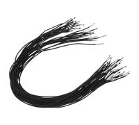 WEKAMOS Cordones Elásticos Redondos Negros de 2 MM de Grosor y 40 CM de Longitud Clips Metálicos Paquete de 30 Unidades para Sombreros Mascarillas y Manualidades de Costura