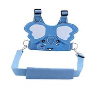 WEKAMOS Correa Para Niños Pequeños Antipérdida Arnés Ajustable, Suave Piel, Color Azul Claro Diseño De Elefante, Segura Para Exteriores, Correa Para Mochila Para Bebés y Niños
