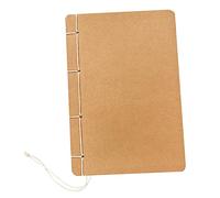 WEKAMOS Cuaderno Artesanal Retro Kraft Blanco sin Líneas Libro de DIY con Encuadernación de Hilo para Diario Notas y Dibujo Oficina y Escuela